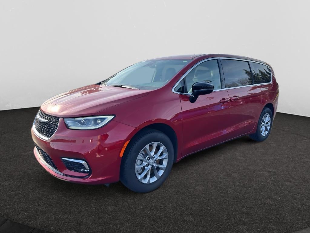 2026 Chrysler Pacifica PACIFICA SELECT AWD in Red Hot Pearl-Coat Exterior Paint — front three-quarter view